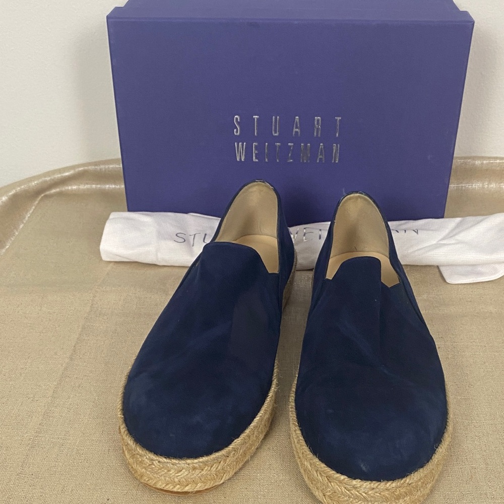 Stuart Weitzman Dark Blue Espadrilles